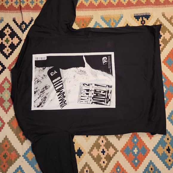Y-3 3/4 Sleeve T-Shirt (Black, XL) - Picture 4 of 5